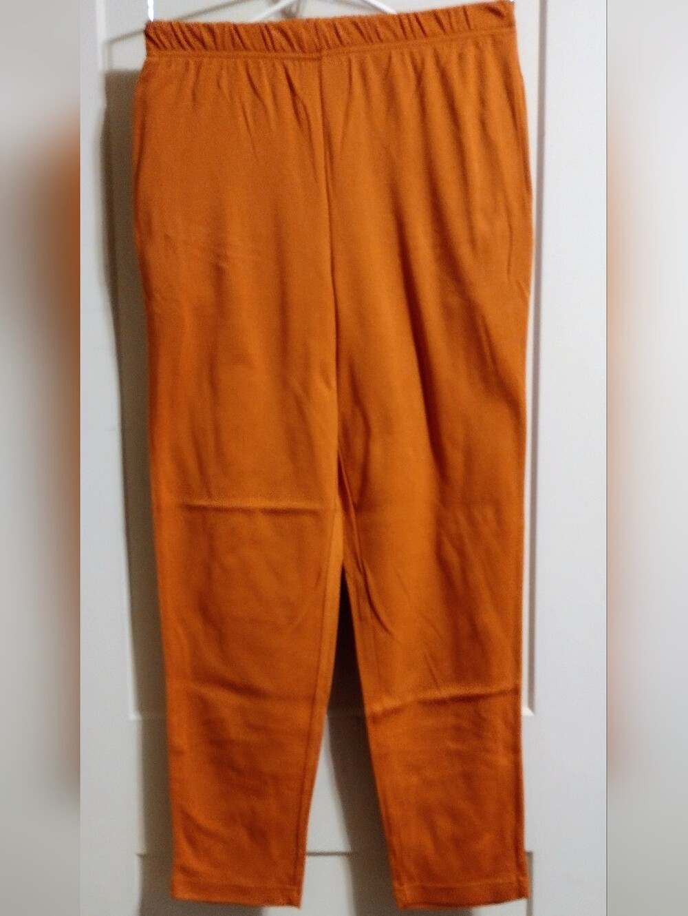 New Roaman's Rust Orange Stretch Knit Pants